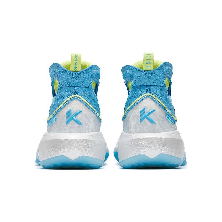 Anta Kids Thompson 8 Comfortable Versatile High-Top Basketball Shoes Kids sneaker Blue White Yellow 312241130-2