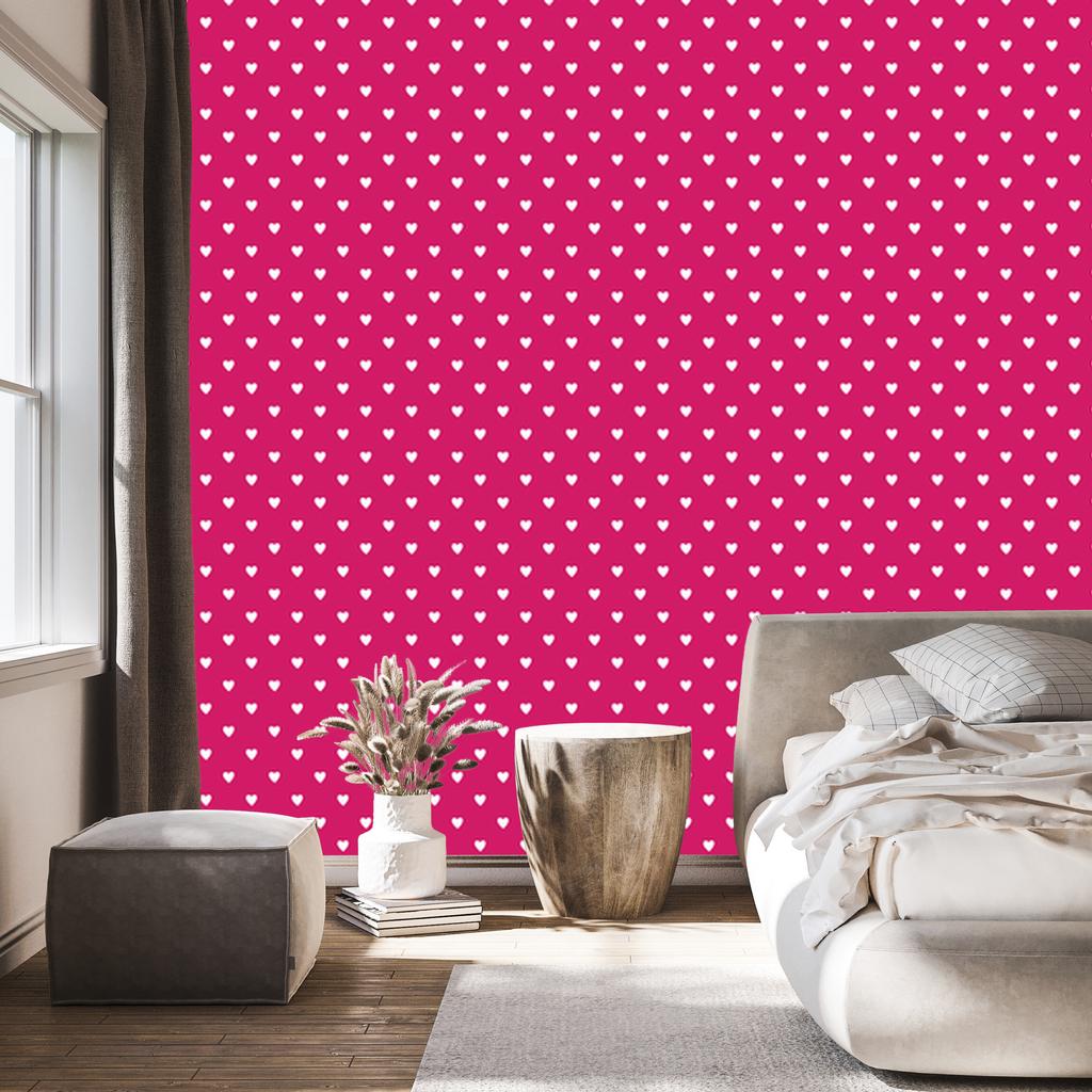 Purple and Powder Pink Hearts Wallpaper 50x1000