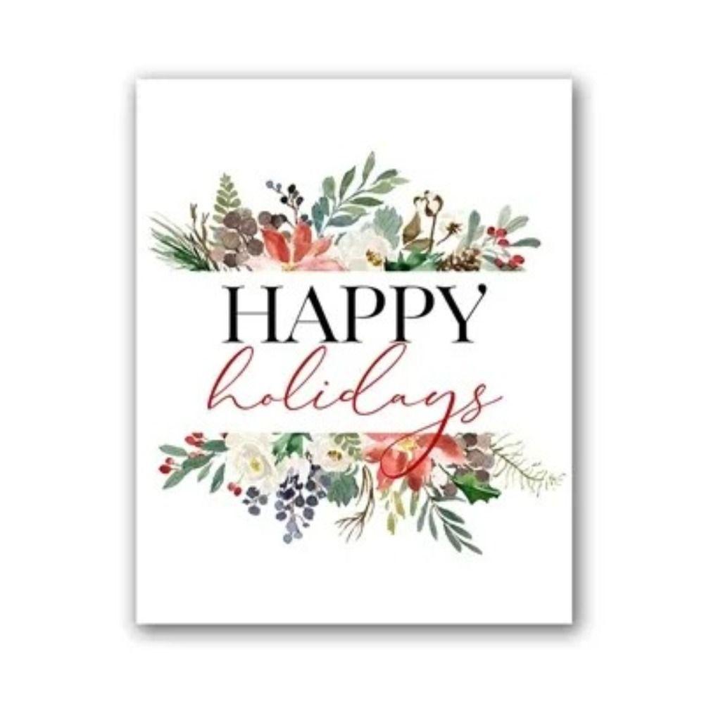 Vintage Christmas Metal Wall Decoration, Holiday Sticker Sign