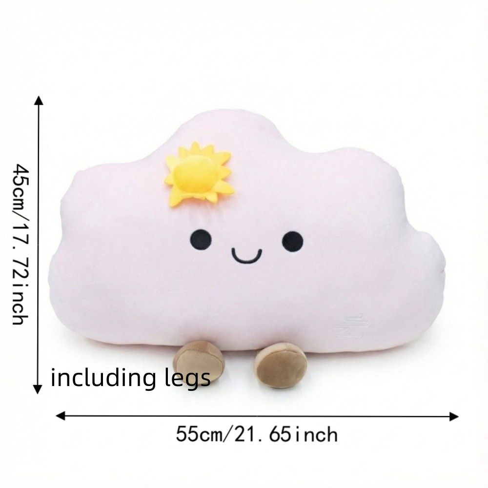 White Blue Pink Stuffed Simulation Pillow Fluffy Soft Sofa Cushion Soft Cloud Plush Toy Sofa