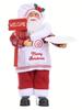 1pc Festive 12-inch Classic Santa Claus Statue: Golden and Silver White Christmas Decorations for Home, Kitchen, Hotel, and Offi