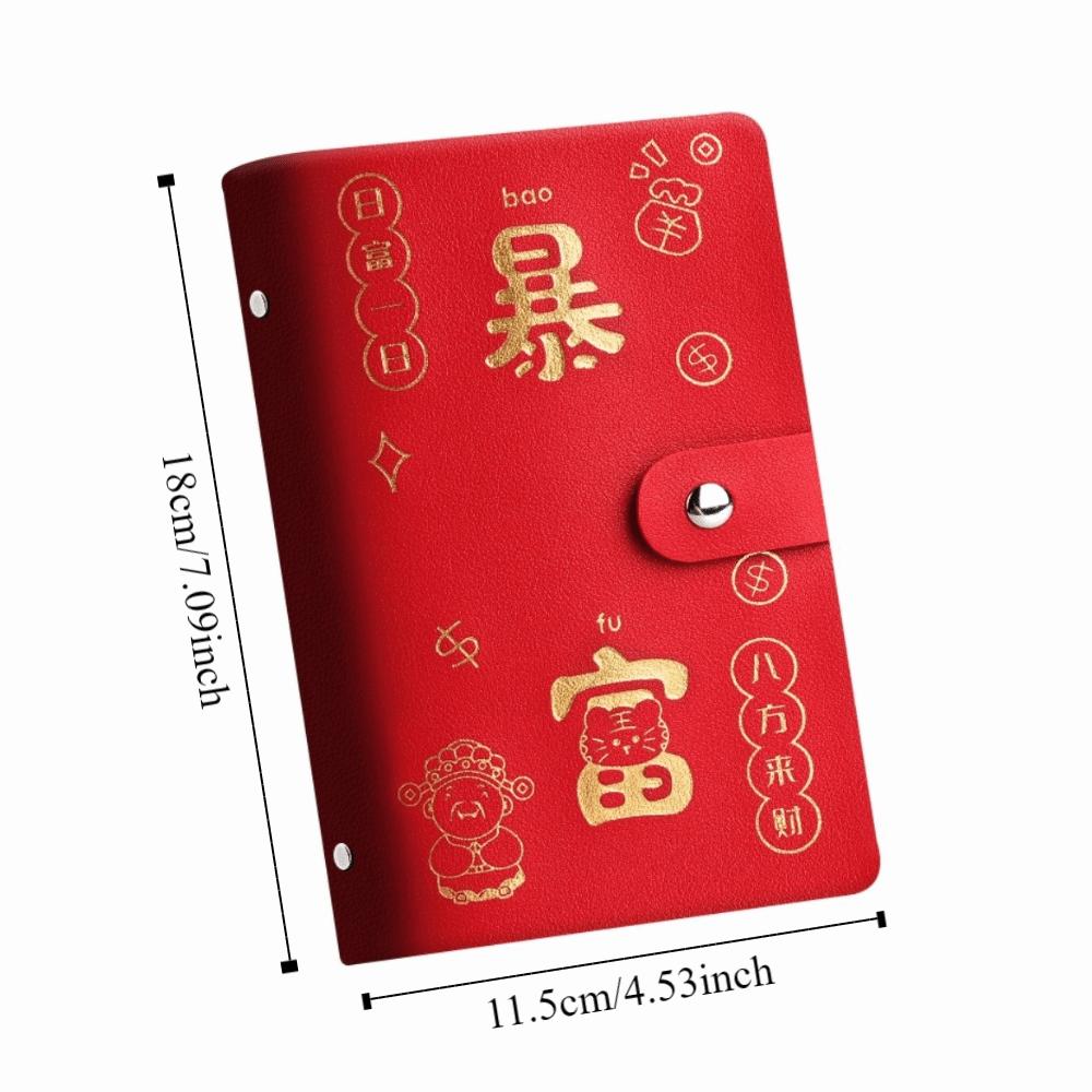 Chinese New Year Envelop Savings Challenges Book God of Wealth Style Cash Budget Notebook Unisex