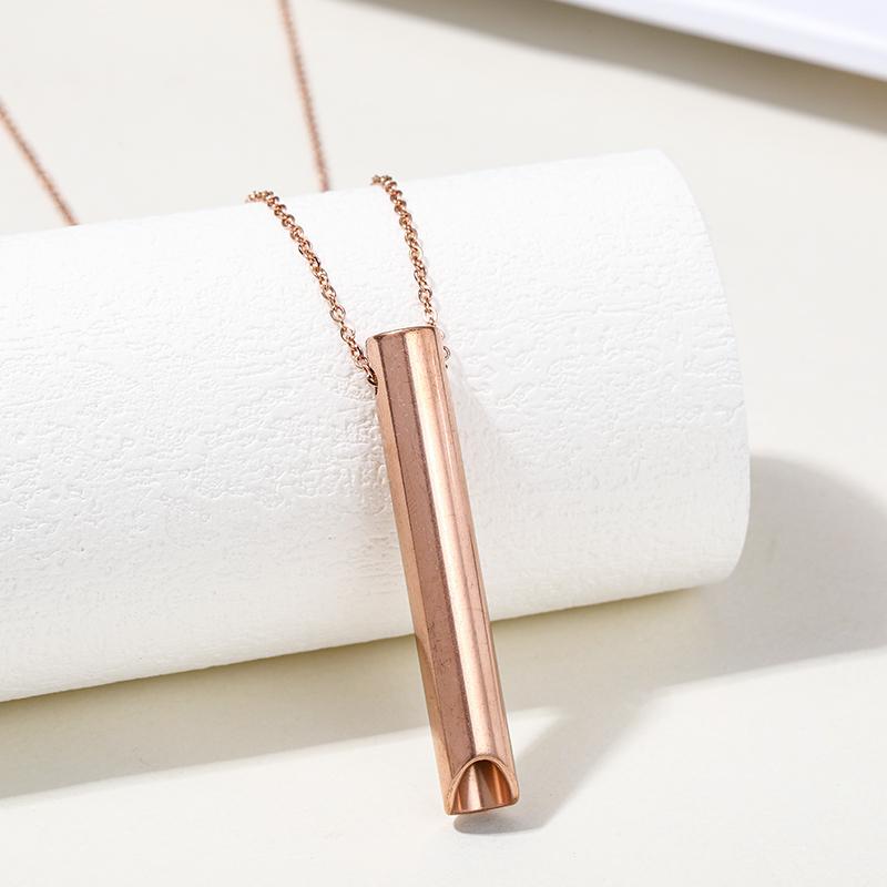 Stainless Steel Anxiety Breathing Necklace for Women Stress Relief Meditation Necklaces Yoga Ritual Female Jewelry Free Shipping