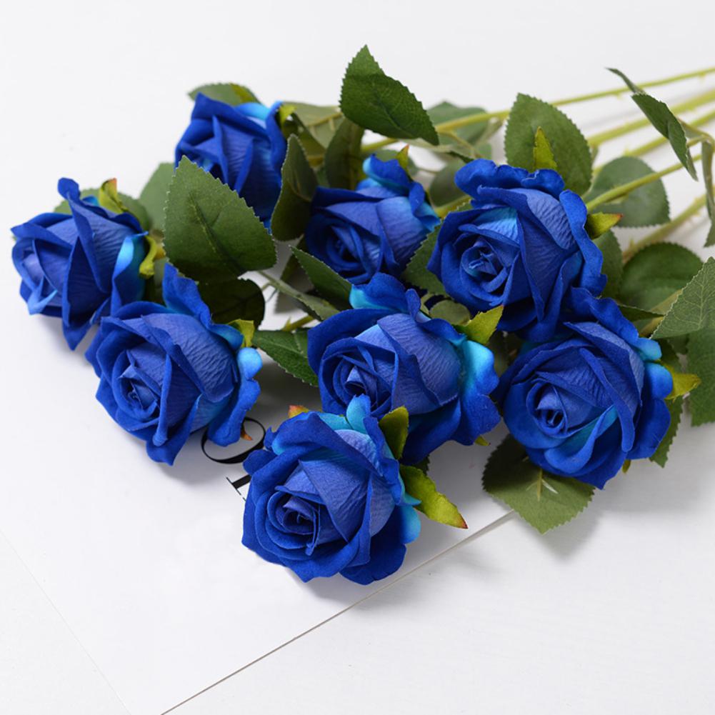 10Pcs Artificial Flowers Bouquet Realistic Artificial Rose for Weddings Home Table Decor Christmas Valentine's Day Gift