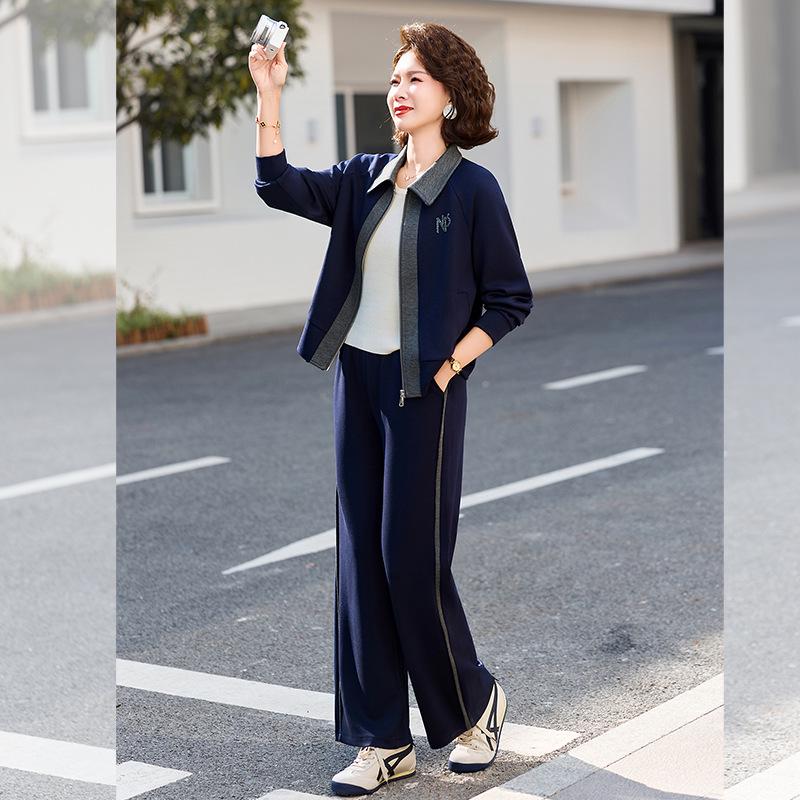 Spring Collection: Women's Stylish Casual Two-Piece Set for Middle-Aged & Elderly - Spring & Autumn Fashion