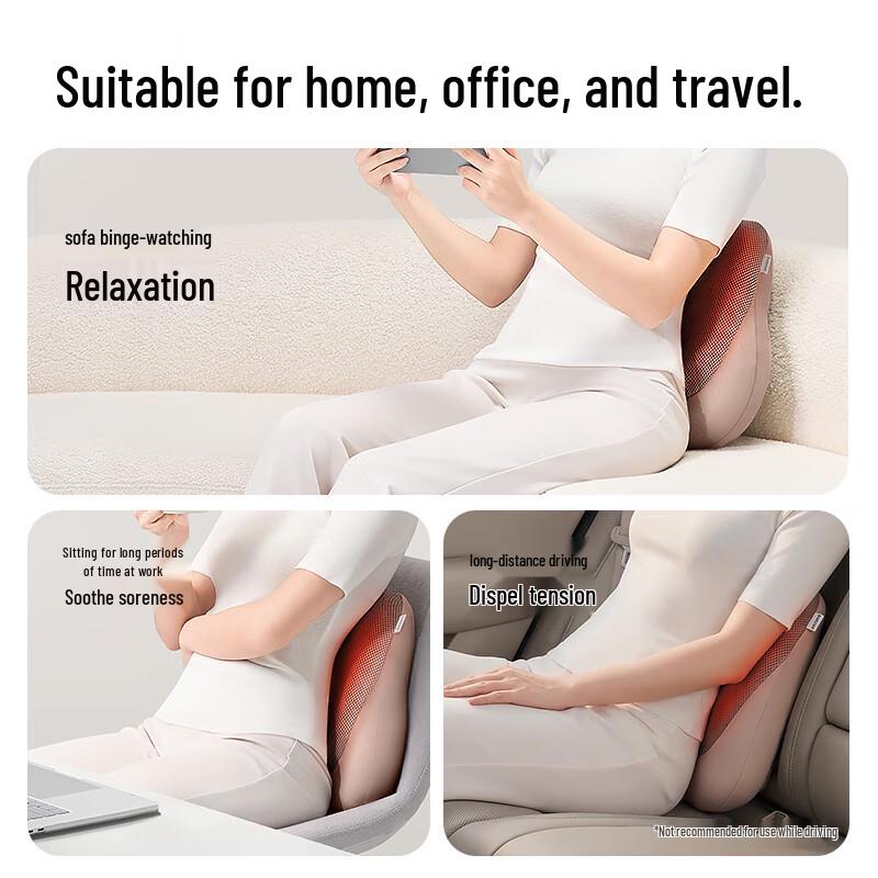 Smart Wireless Waist & Back Massager with Heat and Kneading CN Plug (adapter Included)