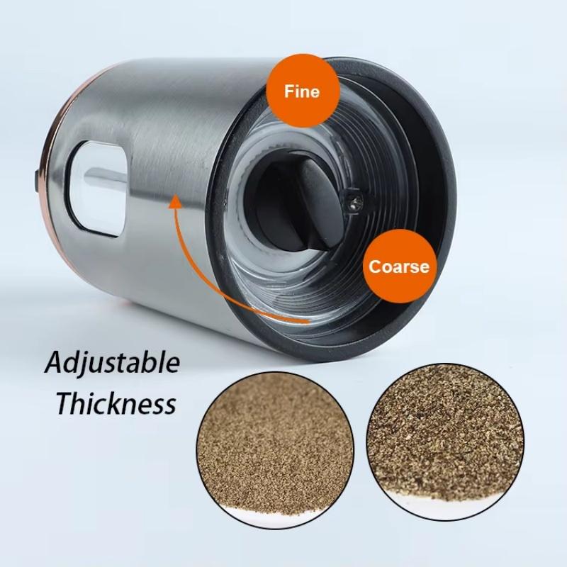 New Electric Salt and Pepper Grinder Automatic Pepper Mill Spice Grinder Housewarming Gift Stainless Steel Powered Salt Grinder