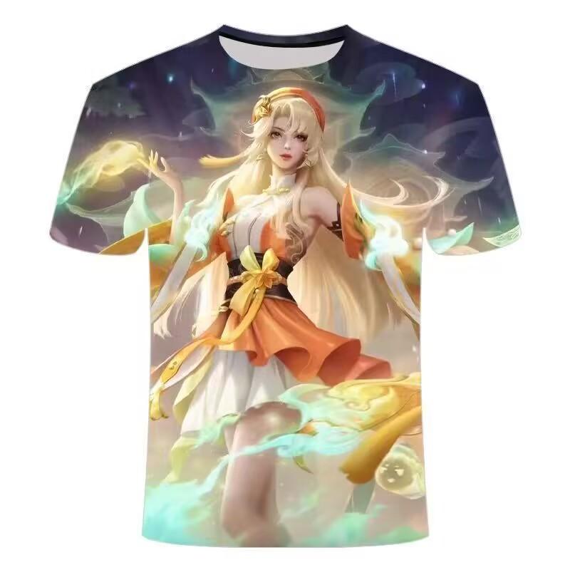 New Summer Men s 3D Digital Printed Short-Sleeve T-Shirt XL