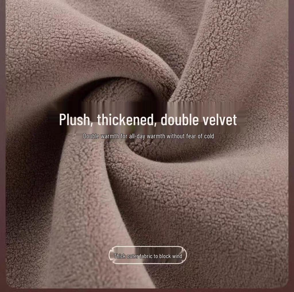 Men's Fleece-Lined Winter Coat: Warm, Thick, Cotton-Padded Jacket for Middle-Aged and Elderly