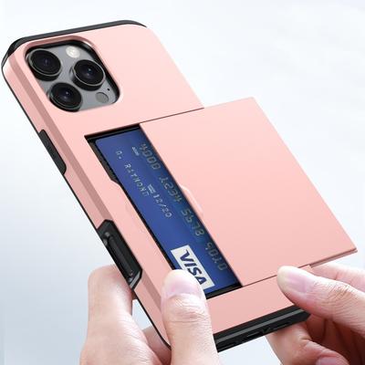 Applicable To IPhone16 Mobile Phone Case Apple 15 Sliding Cover Card Two-in-one Anti-fall 14Pro Wallet Protective Case SE