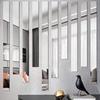 10Pcs Acrylic Mirror Sticker Long Strip Mosaic Wall Sticker 50cm Gold/sliver/black For Living Room Bedroom Home Decoration