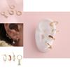 Trendy Gold Alloy Plated Crystal Studs Earring Set For Stylish Women
