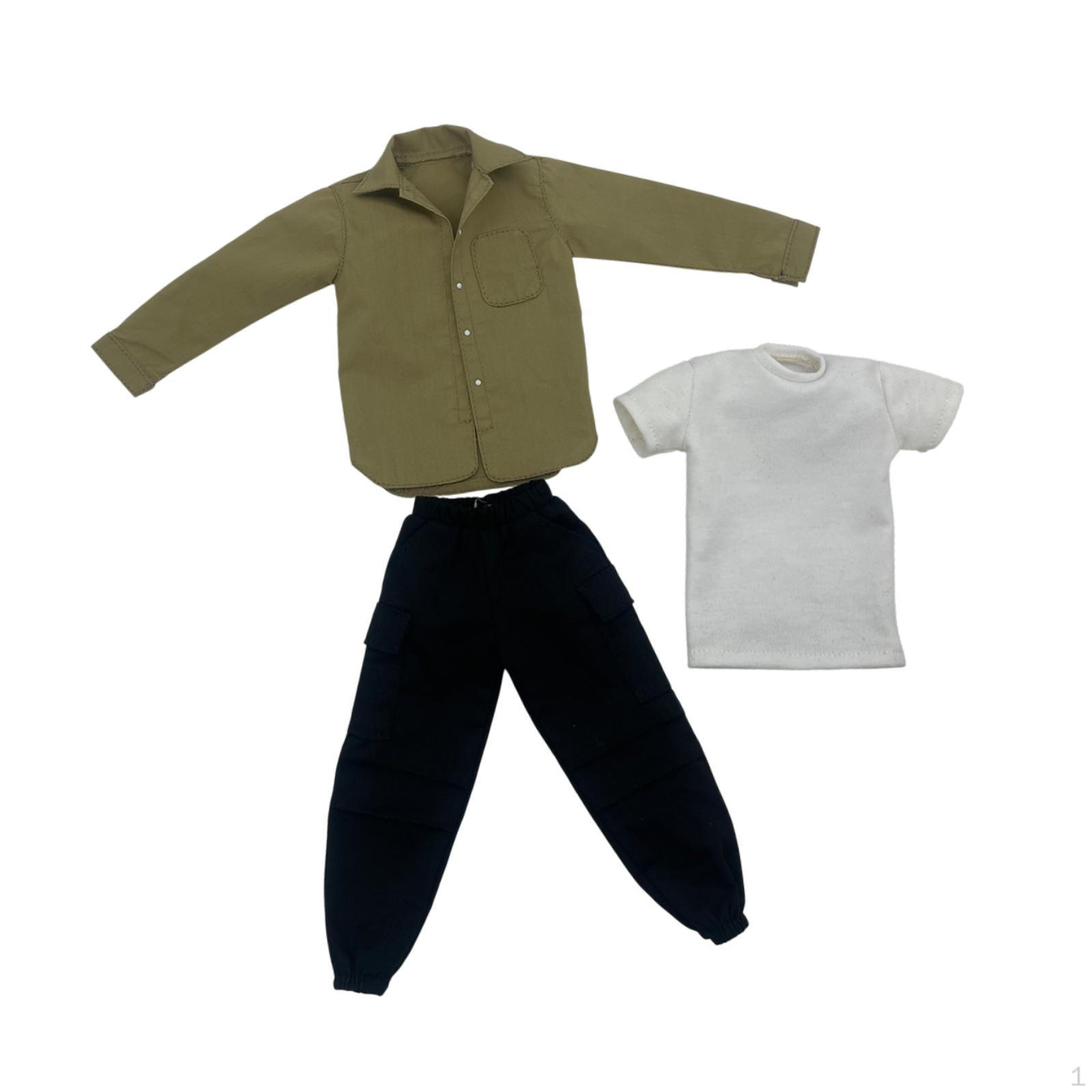 

3 предмета 1/6 экшн-фигурки комплект одежды кукольная одежда косплей модель украшения полный костюм для бежевый