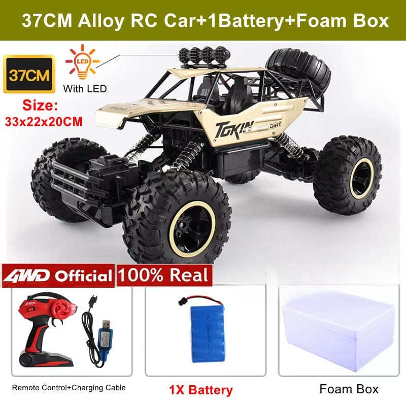 New 37cm Four-wheel Drive RC Car Off-road Vehicle 1:12 Simulation Off-road Vehicle Hill Climbing Car Radio Control Alloy Truck Toy Children Gift