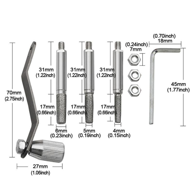Tragbarer Handkettenschleifer, Kettenclip zum Schärfen der Klinge, elektrische Säge, Kettensäge, schnelles Schärfwerkzeug