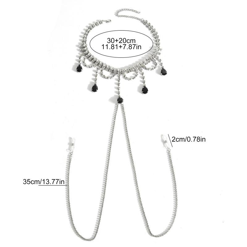 Luxury Rhinestone Milk Ring Breast Chain Women Sexy Spicy Metal Bead Chain Milk Clip Body Chain Adult Erotic Accessories