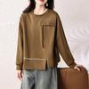 Dimanaf 2025 New Plus Size Autumn Hoodie Women Pullovers Tops Solid Fashion Loose