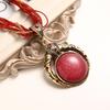 Round Unique Carved Bohemian Vintage Necklace Lady Multilayer Beads Chain Pendant Necklace