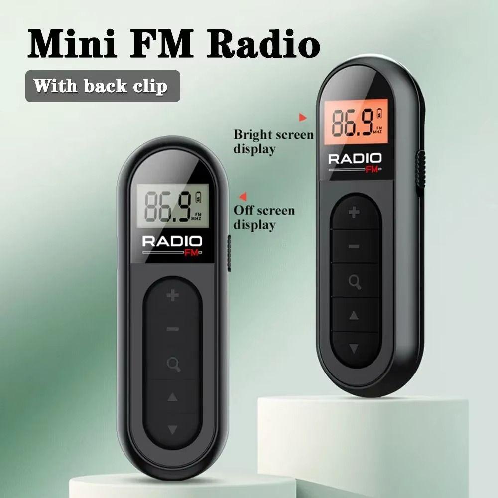 Best Reception FM Portable Radio Digital Tuning Mini Clip FM Radio Pocket Radio For Meetings