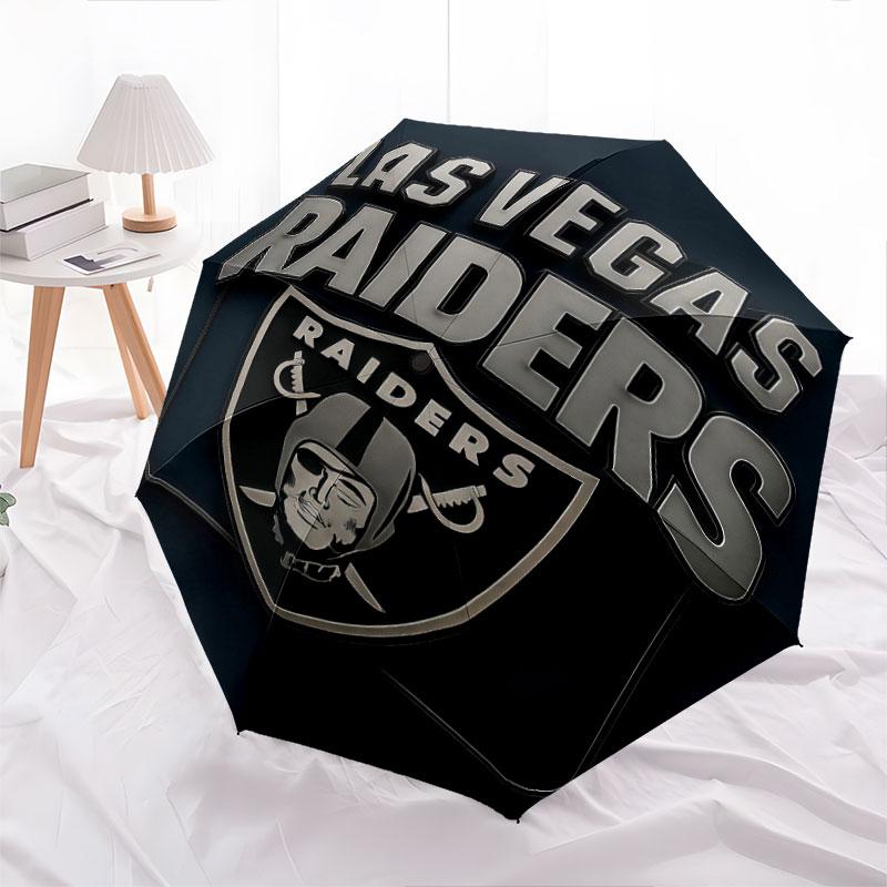 Las Vegas Raiders pattern, automatic folding umbrella, portable and foldable design, 8 ribs, a Christmas or birthday gift.