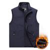 Men S Fleece Plus Size Stand Collar Outdoor Vest For Fishing Photography