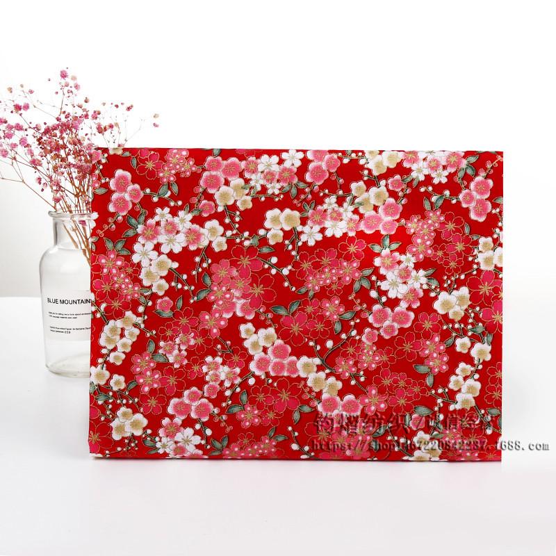 

Японская хлопковая ткань с изображением цветущей вишни для подарочной коробки ручной работы и кимоно