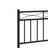 Vidaxl Metal Bed Frame with Headboard, Black, 80X200 Cm