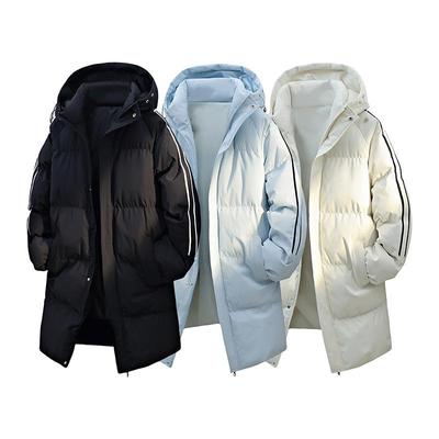 2025 Men's Mid-Length Winter Cotton Coat - Thick, Warm, Windproof, Cold-Resistant Jacket for Youth and Couples