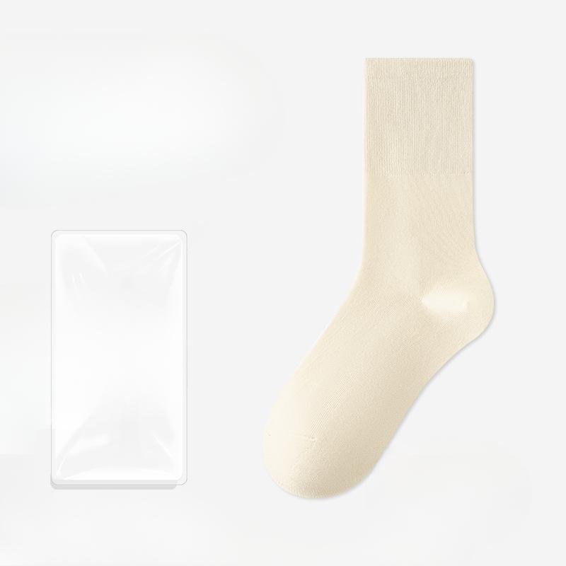 Female Autumn and Winter New Fashion Breathable Deodorant Wicking Pure Cotton Tube Socks