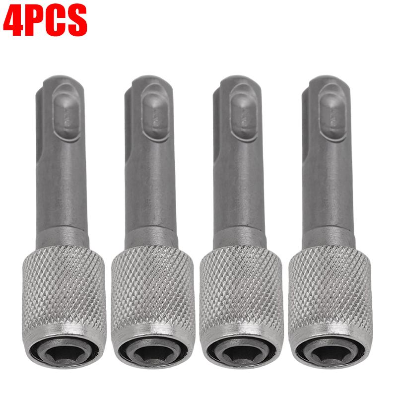 SDS-Plus Socket Driver Drill Holder Quick Change Hex Extension Rod Adaptors Converter Hammer Screwdriver Bit Impact Driver Tool