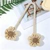 Cotton And Linen Curtain Tiebacks, Decorative Curtain Holdbacks Rope, Flower Curtain Tie Backs, Boho Drapes Holdbacks for Home Office Hotel Decor