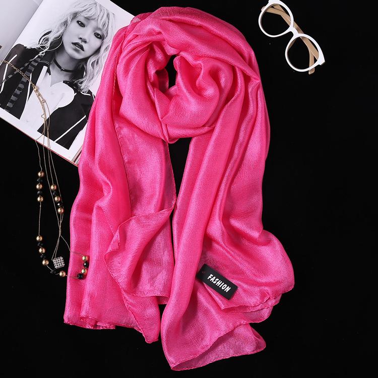 

2024 Four Seasons Новый однотонный удлиненный льняной шарф, универсальный женский теплый шарф для защиты шеи, двухсторонний шарф, шаль 190*100cm