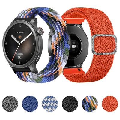 20mm 22mm Watch Braided Nylon Strap For Huami AMAZFIT GTR 4 3 Pro 47mm Strap AMAZFIT GTS 4 3 2e BIP 5 Bracelet Soft Wristbands