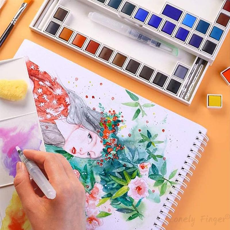 50/100/200 Pieces 0.5 ml Empty Watercolour Paint Pans White Plastic for DIY Watercolour Oils Watercolour Pans Replacement