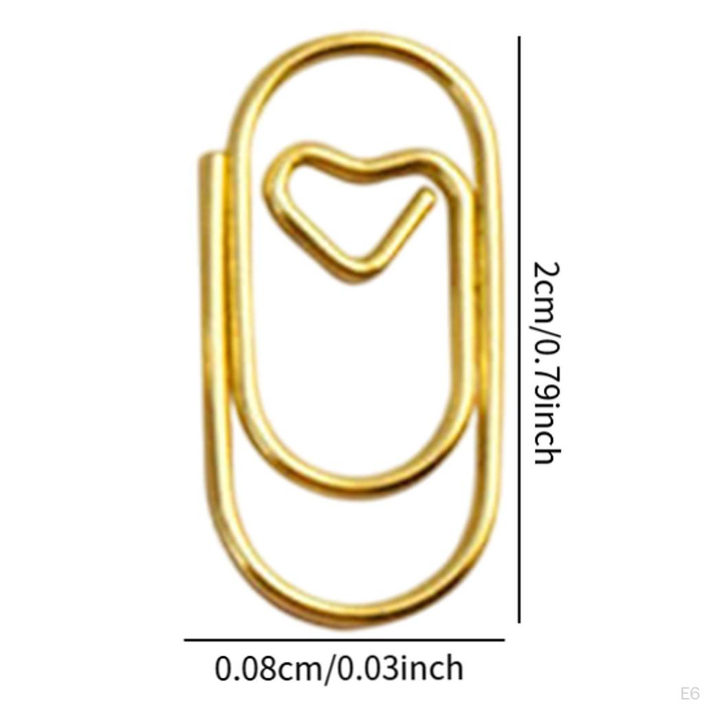 100 Pieces Paper Clips Notes Classified Metal Multifunction Vintage Style Paperclips Office
