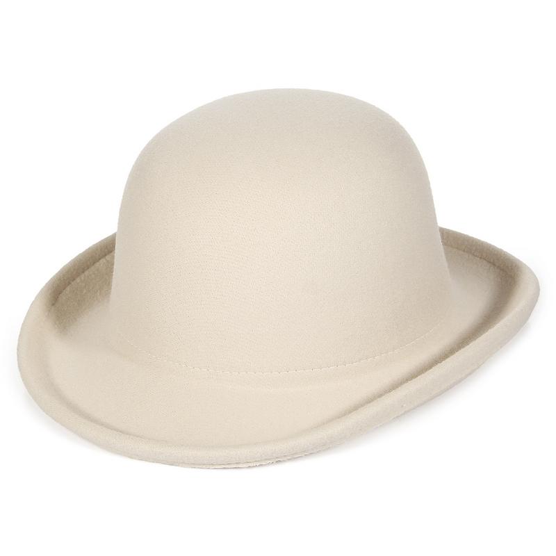 Eleganter Damen Cloche Hut Herbst Winter Vintage Damen Weicher Party Kirchenhut Eimerhut mit Feder