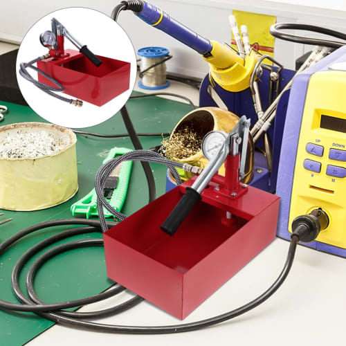 iplusmile 25KG Water Pressure Test Pump, Manual Water Pressure Test Pump, Aluminum Hand Pump, Test Tool, Hydraulic Pressure Test Tool with Pressure Ga