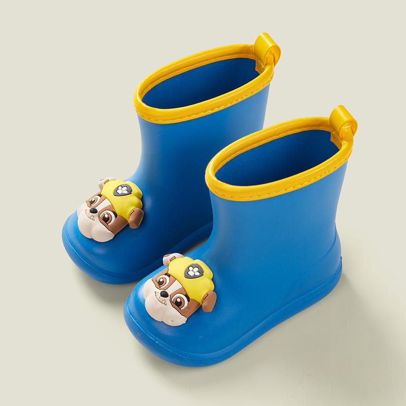 

Happy Mary Wang Wang team rain shoes boys and girls waterproof rain boots children children silicone rain shoe cover medium tube water shoes [140] size, inner length 14cm сапфировый