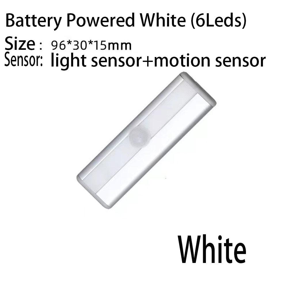 Motion Sensor LED Night Light  Wireless Under Cabinet Light For Kitchen Cabinet Bedroom Wardrobe Indoor Light Battery Powered