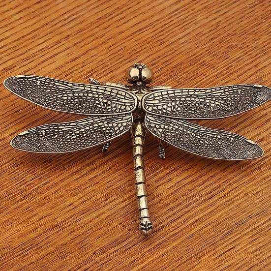 Libel Ornament Delicaat Modelleer Beeldje Vintage Koperen Dier Ornament Rustieke Stijl voor Huisdecoratie