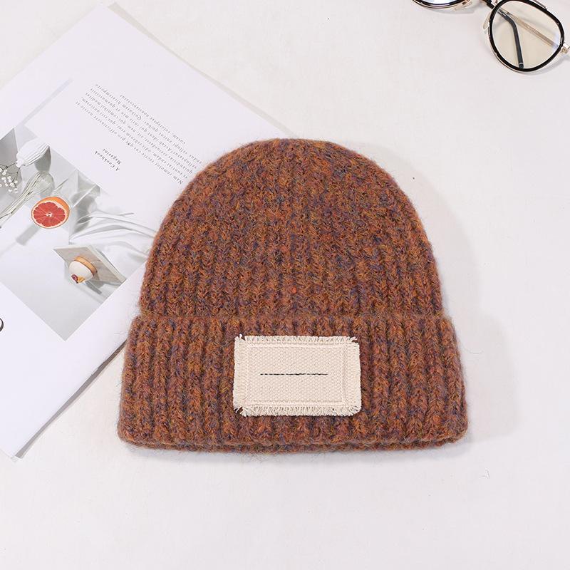 Hats for Women In Autumn and Winter Warm Face Showing Small Wool Hat Big Head Versatile Ear Protection Knitted Hat Student Korean Style Cold Hat Men