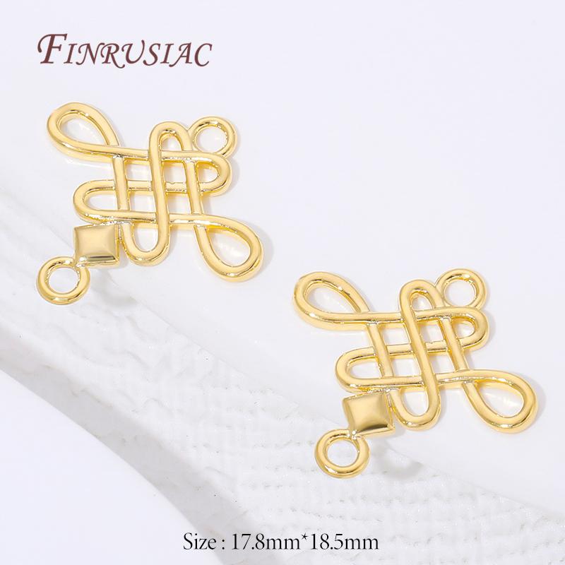 Connectors For Jewerly 18K Gold Plated Brass Connectors For Bracelets Accessories DIY Jewelry Making Supplies,Earrings Findings