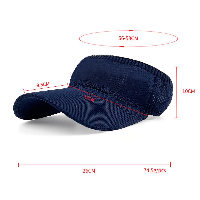 Summer Breathable Visor Hat Outdoor Sports Openwork Mesh Sun Protection Hat, Uv Protection Sun Hat