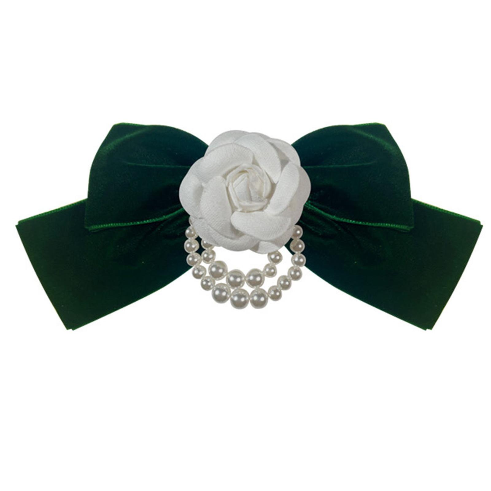 

Camellia Flower Pre-Tied Big Bow Faux Pearls Tassel Brooch Pin Clip for Women Lapel Corsage Brooches Pins Jewelry Gifts темно серый