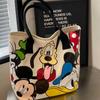 Large Canvas Tote Bag for Women Cute Cartoon Handbag Heavy Duty Shoulder Daily Commute Travel Shopping Gift