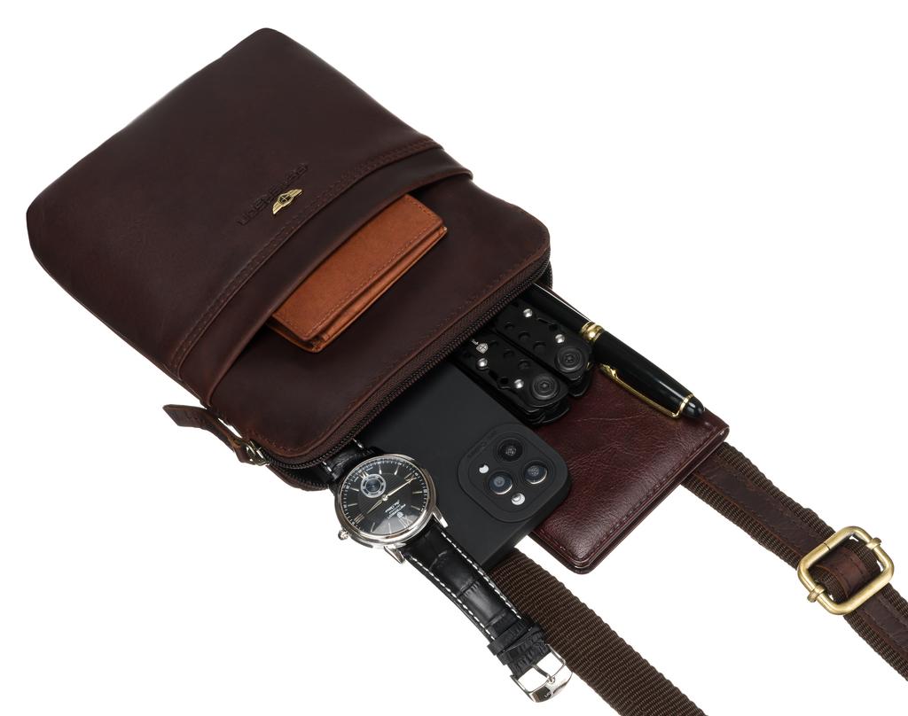 PTN 19004E-OPU-6941 Brown Leather Bag