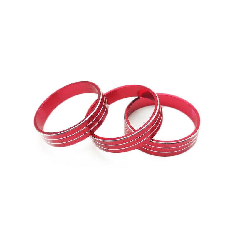 3Pcs For Mitsubishi ASX Lancer Outlander Sport RVR Air Conditioning Control Switch AC Knob Decorative Ring Car Accessories