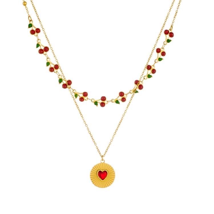 Модное ожерелье с сердцем и цирконом, шикарное ожерелье с сердцем, инкрустированным цирконом, регулируемая длина цепи для универсального ношения 1