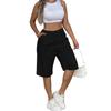Women’s Casual Loose Fit Drawstring Waist Knee Length Shorts with Pockets for Everyday Wear and Comfort