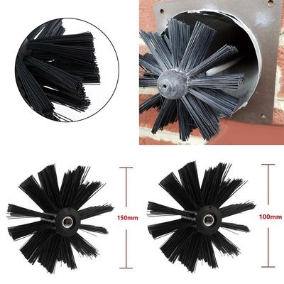 Komínový kartáč 100/150/200 mm Nylonová kartáčová hlava Vysoušeč větracích otvorů Kartáč na čištění komínů Nástroj na čištění štětinových hlav krbů